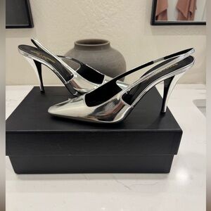 Saint Laurent Silver Blade 90mm Pumps